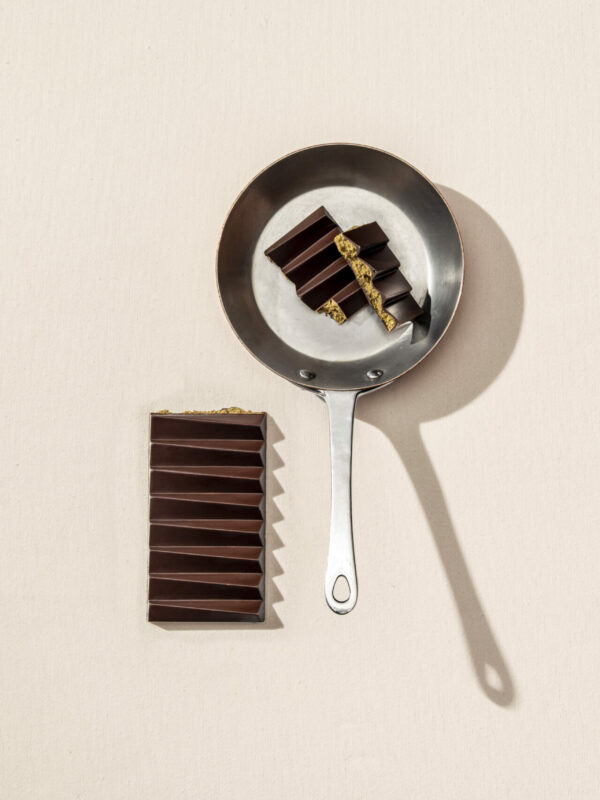 Tablette Praliné pistache salée - chocolat noir