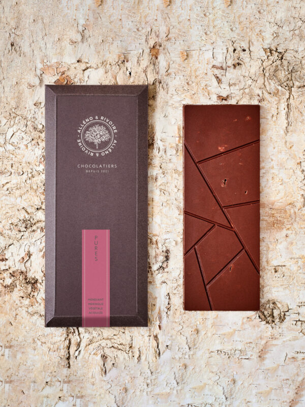 Tablette Meringue végétale acidulée - chocolat noir